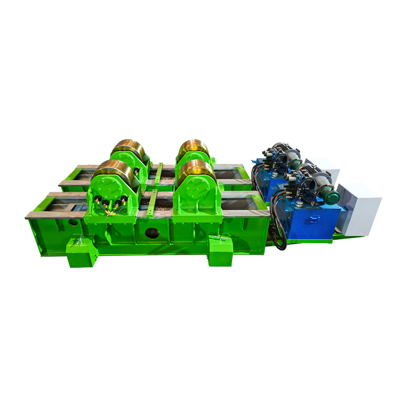 Rotatore per saldatura Fit Up 80T con spinta orizzontale idraulica e movimento orbitale manuale